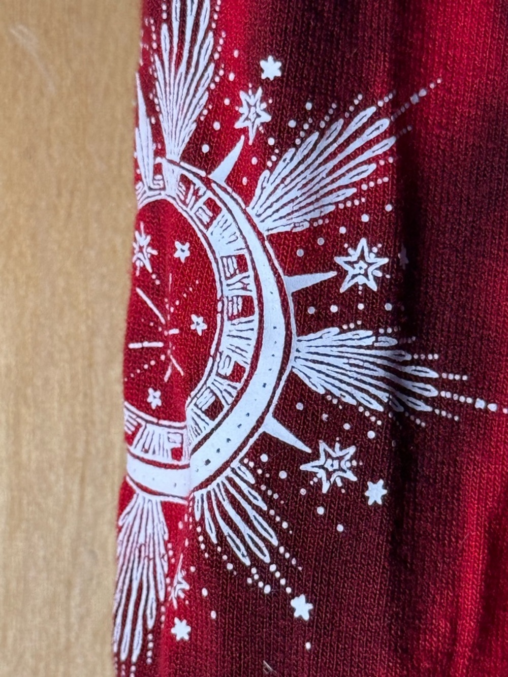 Torrid Super Soft Red Tie-Dye hooded  Long Sleeve V-Neck Top - Picture 2 of 4